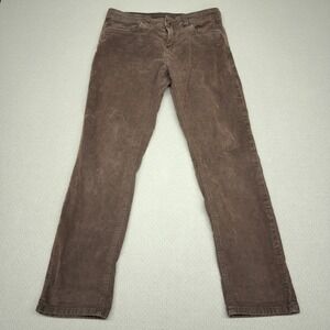 Prana Corduroy Pants Mens 30x30 Brown Slim Fit Organic Cotton Casual Western